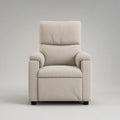 Beige Upholstered Armchair with Black Legs, 34 x 38 x 41 in.