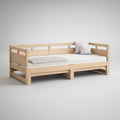 Natural Solid Pine Wood Twin Daybed Frame, 80 x 42 x 30 in