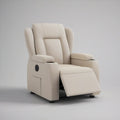 Cream Power Recliner Armchair with Footrest, 35 x 39 x 41 in